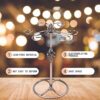 6 Hook Wine Glass Rack Holder, Retro Style Tabletop Wine Glass Display Holder Hanging Shelf Organizer Kitchen Cutlery Storage Rack for Home Bar R