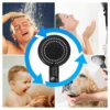 Turbo Shower Head with Temperature Display,High Pressure Shower Heads with 5 Spray Shower Modes and A Cleaning Mode,Universal Water Saving Shower