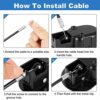 Spring.Rd 2 Pack Set Recliner Replacement Parts, Durable Recliner Release Pull Handle with Recliner Pull Cable Repair Replacement Part Compatible