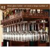 Stylish Simplicity Industrial Retro Stylish Simplicity Wine Rack Creative Metal Display Inverted Wine Glass Holder Household Goblet Holder Adjust
