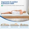 wowttrelax Dual-Layer 2 Inch Memory Foam Mattress Topper, Small Double Mattress Topper Anti-mite & Breathable Knitting Cover, Cooling Mattress To