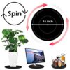 VOLCANOES CLUB 16 Inch Lazy Susan Turntable - Heavy Duty Rotating Swivel Steel Ball Bearings - Flat Base Stand for TV/Computer/Monitor/Arts/Craft