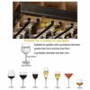Stylish Simplicity Industrial Simple Wine Glass Hanger Bar Floating Stand Adjustable Kitchen or Office Cutlery Bottle Holder Vintage Iron Inverte