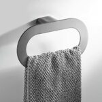 HIGOH Bath Towel Holder,Bathroom Hand Towel,Towel,Zinc Alloy Spray Towel Rack,Toilet Bathroom,Wall-Mounted Punched Hand Wipe Hanger