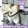 35 Large Pockets Over the Door Shoe Organizer, Extra Sturdy Oxford Fabric Hanging Shoe Rack for Door Closet, Wall Mesh Shoe Storage Holder for Me