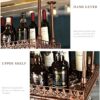 SUCHETA Hanging Wine Rack with Glass Holder and Shelf, Wine Glass Rack Hanging Steamware Rack Champagne Glass Rack Holder Vintage Style Bar Wall