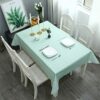 137*180cm Grey Checkered PVC TableCloth Plaid Wipeable Tablecloth Rectangular,Plastic Wipe Clean Tablecloth Stain Resistant,Waterproof,Oil-proof