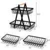 Dicunoy Metal Storage Basket with Handles, 2 Tier Wire Farmhouse Organizer Bin, Rustic Style Black Basket for Home, Kitchen Cournertop, Pantry, F