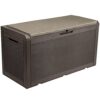 YITAHOME 380L Garden Storage Box, Large Waterproof Outdoor Storage Box with Lid, Lockable Patio Deck Boxes for Garden Tools Pillows Pool Supplies