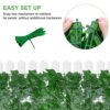 AGJIDSO Artificial Ivy Fence Screening, 3m x 1m (2*3x0.5m) Artificial Hedge Roll, Privacy Fence Screen Artificial Hedge Screening for Garden, Bal