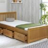 3'0 Single Mission Storage Bed in Honey with 3 Drawer Storage