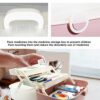 Gute Medicine Box for Safe Medication Storage,Fold 3-Layer Household Medicine Cabinet Organiser,First Aid Kit Storage Box,Portable Storage Box wi