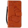 Thoankj Samsung Galaxy A40 2019 Case, PU Leather Flip Notebook Wallet Case Butterfly Embossed with Kickstand Credit Card Slot Holder TPU Bumper F