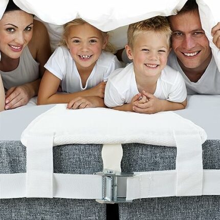 EPHEDORA 10" Extra Wide Bed Bridge Connector | Twin to King Converter Kit with Strap | Adjustable Mattress Connector for Bed | 25D Memory Foam |