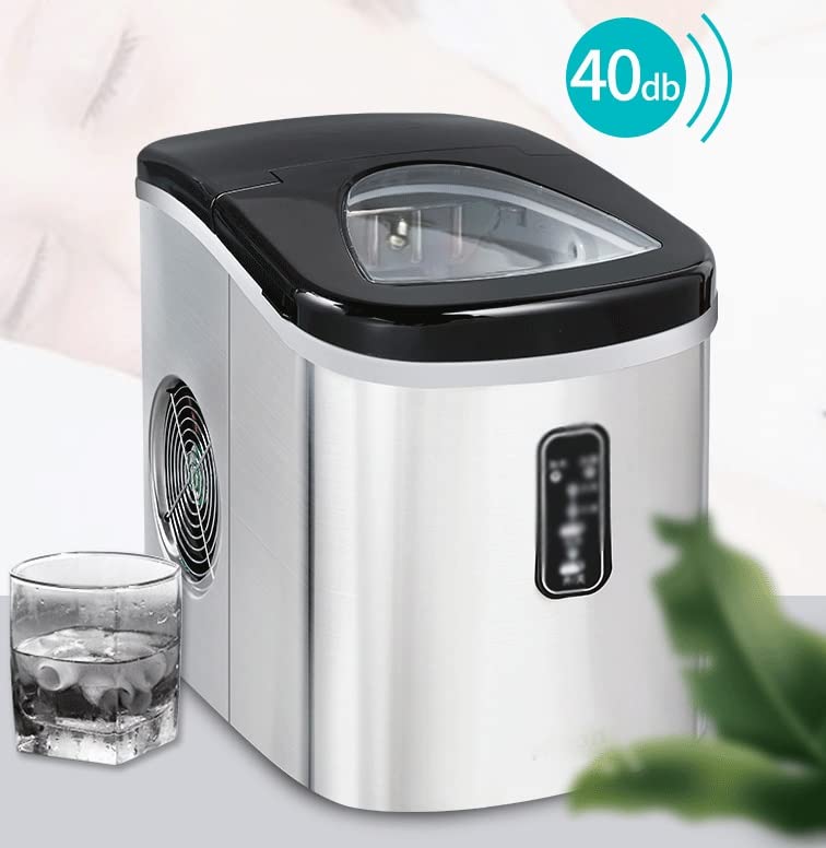 ZBJHY Ice Maker Mini Domestic Stainless Steel Table Top Manual Commercial Bar Ice Making Machine