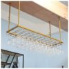 Vintage Ceiling Stylish Simplicity Wine Glass Holder Simple Creative Display Storage Bottle Holder Wine Glass Holder Height Adjustable Bar Floati