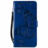 Thoankj Samsung Galaxy A40 2019 Case, PU Leather Flip Notebook Wallet Case Butterfly Embossed with Kickstand Credit Card Slot Holder TPU Bumper F