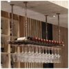 Stylish Simplicity Industrial Wine Glass Stylish Simplicity Rack Bar Floating Rack Kitchen or Office Cutlery Bottle Holder Retro Iron Inverted Go