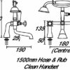 Bristan N BSM C CD 1901 Pillar Bath Shower Mixer - Chrome