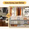 SLEEPING LAMB 2-Tier Long Shoe Rack organizer for Closet, Stackable Wide Shoe Shelf Holds 18-Pairs Low Shoe Storage for Bedroom, Floor, Entryway