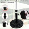 6 Pcs Umbrella Base Stand Replacement Parts,Courtyard Umbrella Base Replacement Parts Outdoor Umbrella Hole Ring Plug Cover with M8 Thread Screw