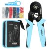 SHALL Crimper Plier Set, AWG 28-7 (0.08-10mm²) electrical wire connectors, Crimping Plier with 1800 Terminal Crimp Connectors,with tool bag