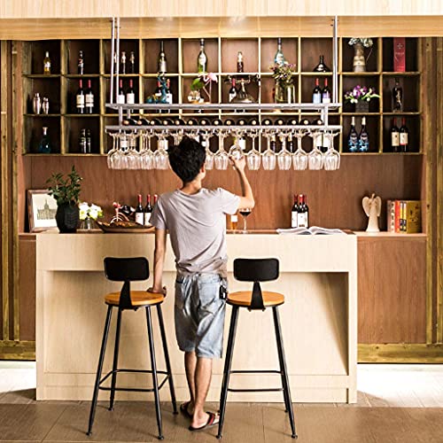 OUSIKA Wine Racks,Wine Glass Rack Cabinet Holder - Wall Bottle Glass Shelf Ceiling, Wine Cabinet Barniture, Wine Storage Display Decor,60Cm