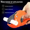 AIRAJ PVC Cutter Heavy Duty Ratchet-Type Pipe Cutter,for Cutting Outer Diameter 42 mm PVC PPR Plastic Hoses and Plumbing Pipes,for Electrician,Ma