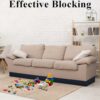 ARNCR 20ft Toy Blocker for Under Couch and Under Bed Under Couch Blocker for Toys and Pets Toys from Going Sliding Adjustable Bed Gap Bumper Unde