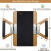 Bamboo Arm Table Clip On Tray Sofa Table for Wide Couches. Couch Arm Tray Table, Portable Table, TV Table and Side Tables for Small Spaces. Stabl