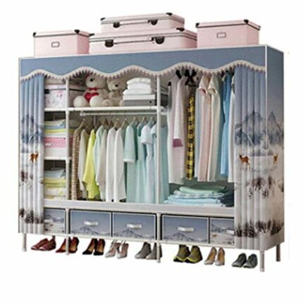 LUKEO Dresser for Cabinet Wardrobe Storage Closet for Bedroom Furniture Wardrobe Cabinet Storage Children's Wardrobe Space