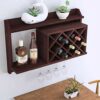 LIUZH Minimalist Wall Wine Rack, Wall Decoration Rack Restaurant Hanging Wine Cabinet