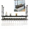 Stylish Simplicity Ceiling Stylish Simplicity Down Wine Bottle Rack Stylish Simplicity Industrial Retro Metal Stylish Simplicity Goblet Rack Crea