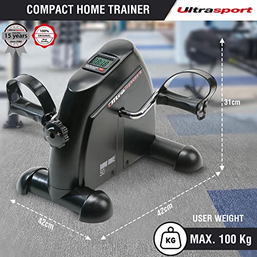 Ultrasport Mini Bike, Compact Exercise Bike, Arm And Leg Exerciser, Pedal Exerciser Ideal For Seniors