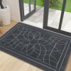 7VSTOHS Door Mats Indoor Outdoor 50x80cm, Dirt Trapper Non Slip Outdoor Mats, Absorbent Washable Doormats for Front Back Door Outside and Inside,