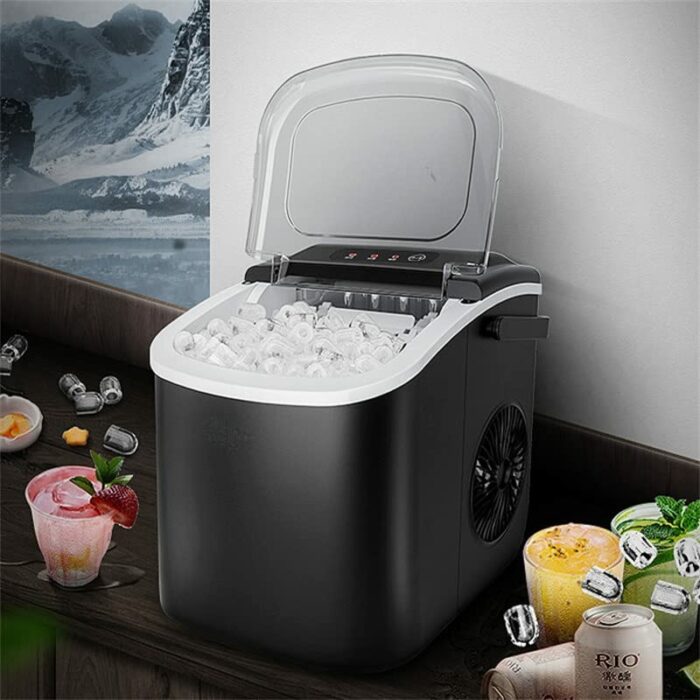 DINGZZ 15KG Ice Machine Electric Generator Cooler Kitchen Appliance for Bars Restaurants Hotels