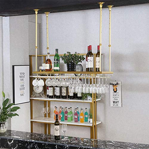 MiroDo Hanging Wine Holder/Wall Mounted Wine Bottle Rack/Wall-Mounted Wine Rack/Floating Wine Shelf/Wall Mount Bottle Holder Glass Rack/Storage f