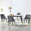 dining chair Office Reception Chairs Business Dining Chairs Set Kitchen Dining Chairs Set of 4 Matte Leather Upholstered Accent Chairs Modern Liv