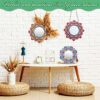 2 Packs DIY Diamond Painting Mirror Kits Mandala Shaped 5D Diamond Art Makeup Mirror Crystal Rhinestone Diamond Painting Craft Mirror for Beginne