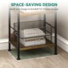 YITAHOME Bookcase 6 Tiers, Floor Standing Book Shelf with 4 Hooks, Wooden Shelf and Metal Frame Book Rack Industrial Tall Shelf unit Storage for