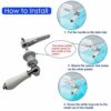 Chonphan Ceramic Toilet Handle Replacement - 1/2” Thread, Traditional Victorian Toilet Cistern Lever Flush Handle for Toilet Tank with 4 Pieces H