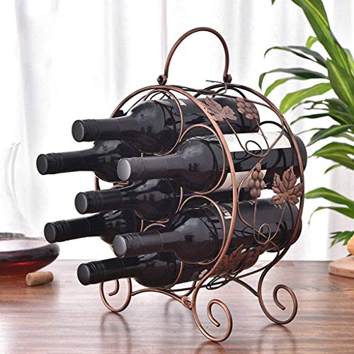 CZDYUF Creative Wine Rack, Multi-bottle Wine Rack, Stylish Wine Rack, Iron Ornaments, Bronze