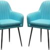 dining chair Kitchen Dining Chairs Set Office Business Chairs, Kitchen Side Modern Leather Dining Chair Armchair Anti-Slip Foot Pad Adjustable De
