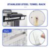 AWAVM Hand Towel Holder Self Adhesive,Towel Rail,towel rack,Stainless Steel Towel Rail for Bathroom