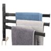 TocTen Swivel Towel Rack, Rustproof and Durable Space Saving Towel Hanger, Towel Bar Swing Out 180° Rotation, Wall Mounted/Glue Mounted Towel Rod