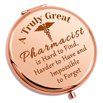 Gevody Pharmacist Gift For Women Travel Makeup Mirror Pharmacy Tech Gift For Nurse Doctor Appreciation Gifts Nursing Gift Medical School Graduati