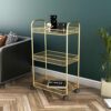 THYKL Cart Rack Living Room Storage Rack Bathroom Kitchen Floor Rack with Wheels (Color : D, Size : 76cm*40cm)