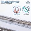 Sprincl Home 1.75m Shower Hose Pipe (69") - High-Performance Stainless Steel Anti-Kink with 2 Washers & Teflon Tape, Universal Fit - Chrome