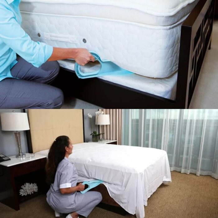 2 Pack Mattress Lifter Mattress Wedge Lifters for Changing Sheets Ergonomic Mattress Lifter Wedge Helps The Mattress Alleviating Back Pain