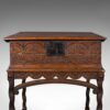 Antique Bible Box, English, Oak, Chest On Stand, William & Mary, Bespoke Frame